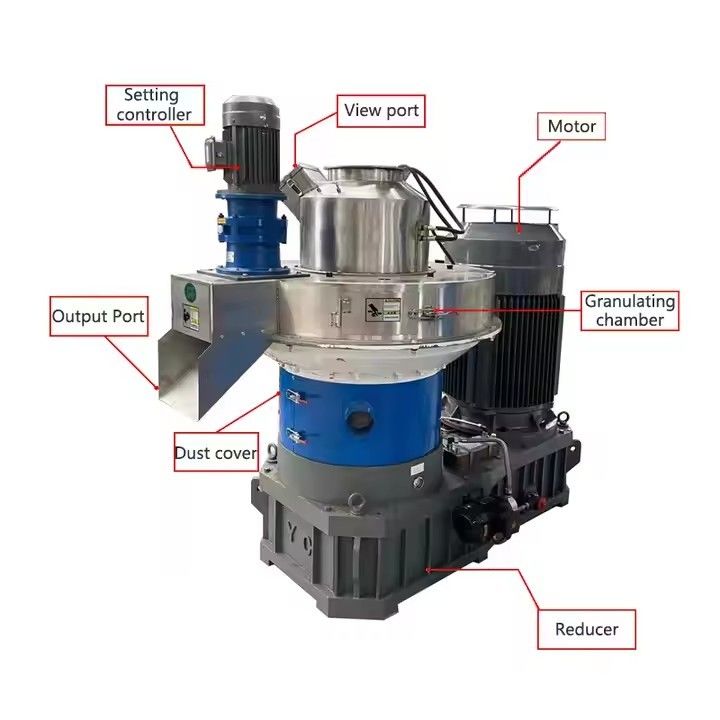 Wood Pellet Making Machine 1-2 T/H Wood Sawdust Biomass Biofuel Pellet Machine Wood Pellet Mill